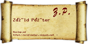 Zöld Péter névjegykártya
